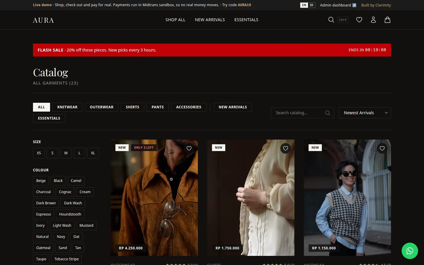 AURA: Katalog & filter